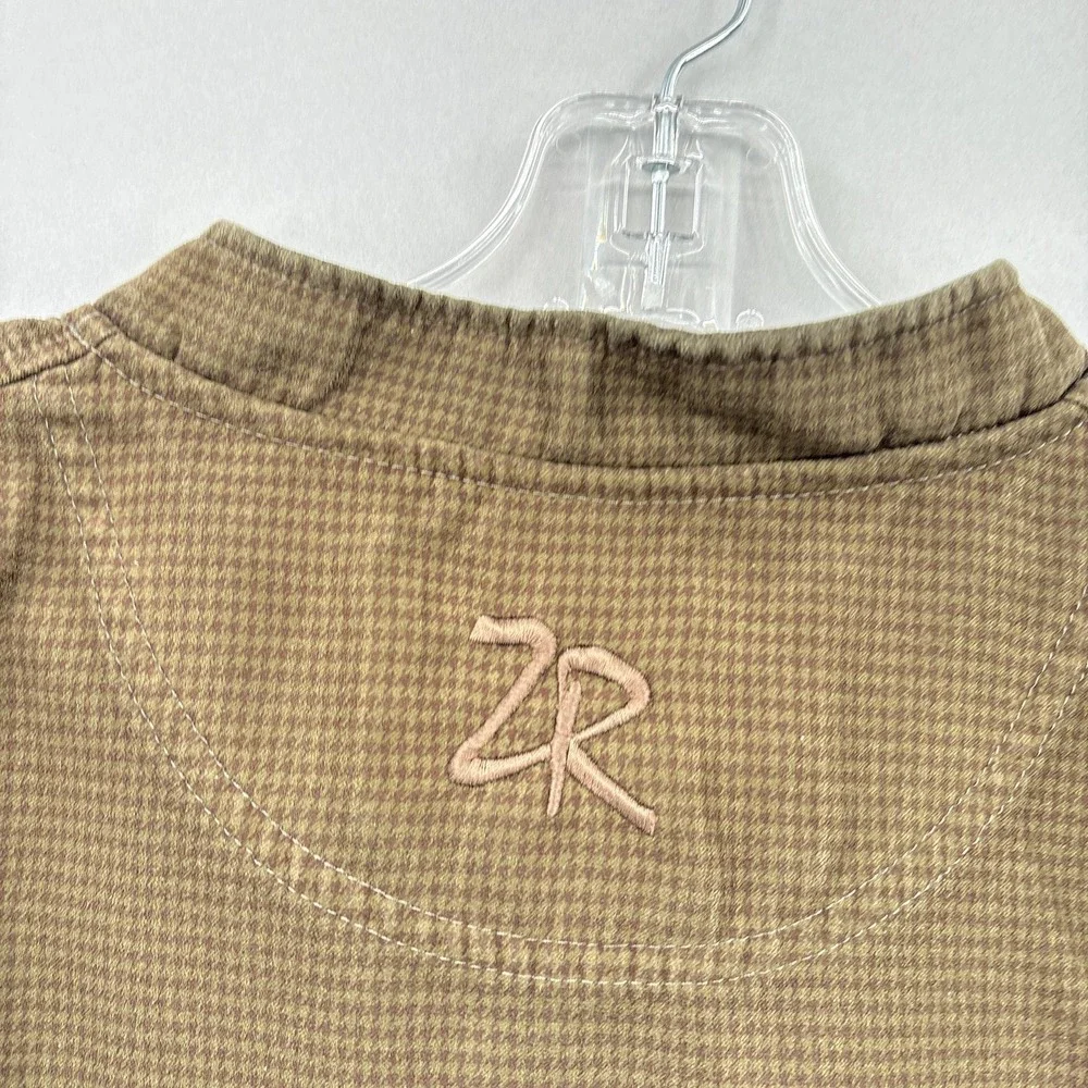 Zero Restriction Vest Mens XL Brown‎ Microsuede Golf Pullover Ryder Cup Valhalla
